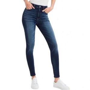 AEO WOMENS DENIM JEANS SUPER STRETCH SUPER HIGH RISE SKINNY JEGGING SIZE 6 XLONG